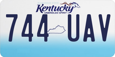 KY license plate 744UAV