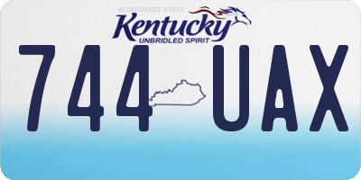 KY license plate 744UAX