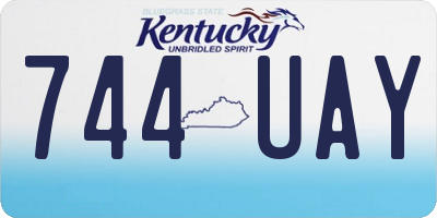 KY license plate 744UAY
