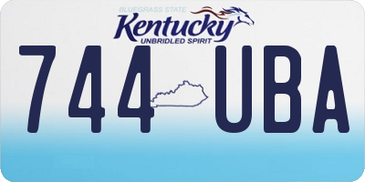 KY license plate 744UBA