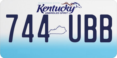 KY license plate 744UBB