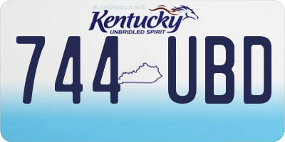 KY license plate 744UBD