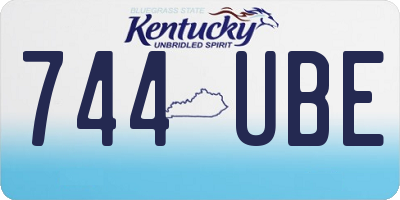 KY license plate 744UBE