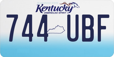 KY license plate 744UBF