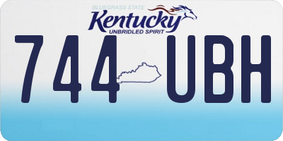 KY license plate 744UBH