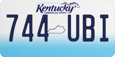 KY license plate 744UBI