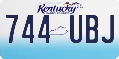 KY license plate 744UBJ