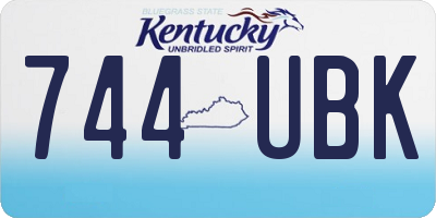 KY license plate 744UBK
