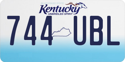 KY license plate 744UBL
