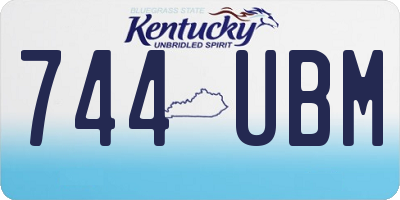 KY license plate 744UBM
