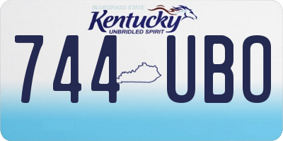 KY license plate 744UBO