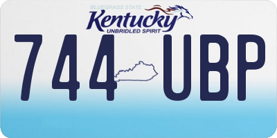 KY license plate 744UBP