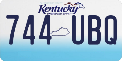 KY license plate 744UBQ