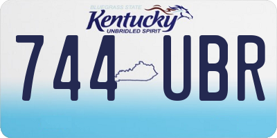 KY license plate 744UBR