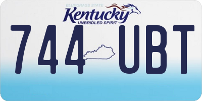 KY license plate 744UBT