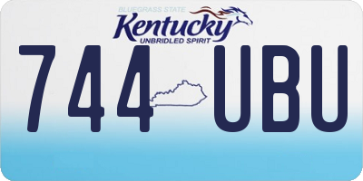 KY license plate 744UBU