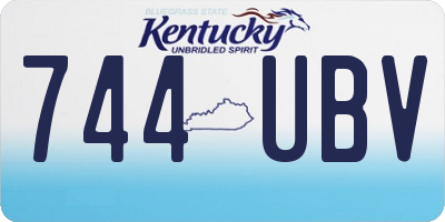KY license plate 744UBV
