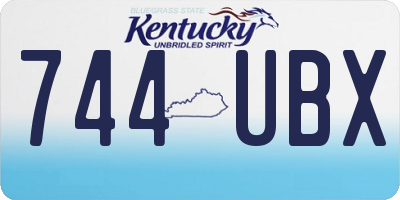 KY license plate 744UBX