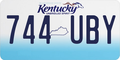 KY license plate 744UBY