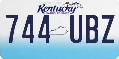 KY license plate 744UBZ