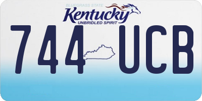 KY license plate 744UCB