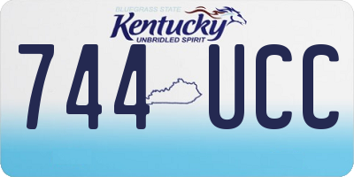 KY license plate 744UCC