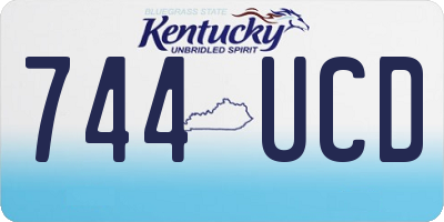 KY license plate 744UCD
