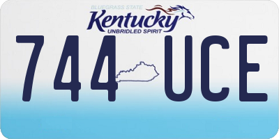 KY license plate 744UCE