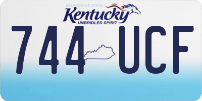 KY license plate 744UCF