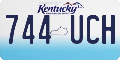 KY license plate 744UCH