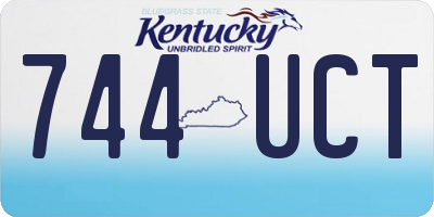 KY license plate 744UCT