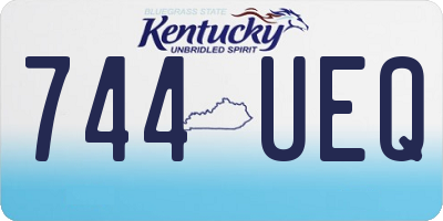 KY license plate 744UEQ