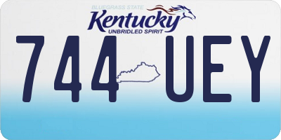 KY license plate 744UEY