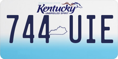 KY license plate 744UIE