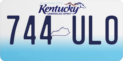 KY license plate 744ULO