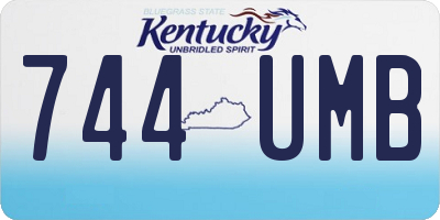 KY license plate 744UMB