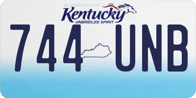 KY license plate 744UNB