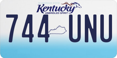 KY license plate 744UNU