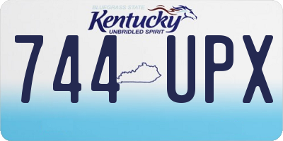 KY license plate 744UPX