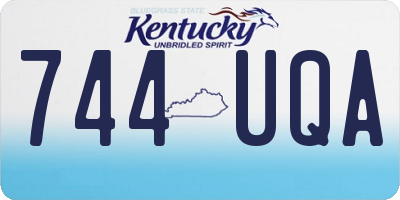 KY license plate 744UQA