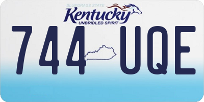 KY license plate 744UQE