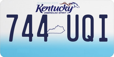 KY license plate 744UQI