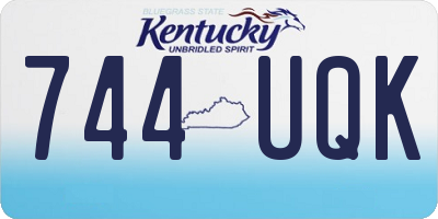 KY license plate 744UQK