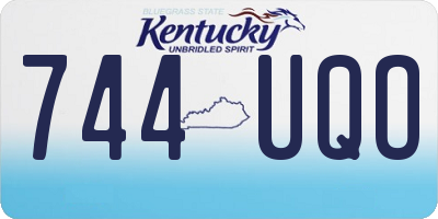KY license plate 744UQO