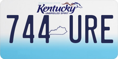 KY license plate 744URE