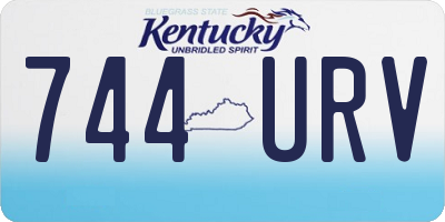 KY license plate 744URV