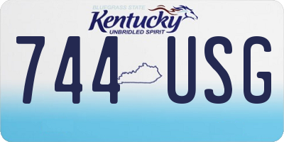 KY license plate 744USG