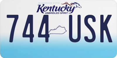 KY license plate 744USK