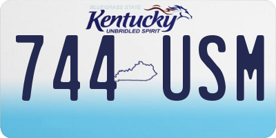 KY license plate 744USM