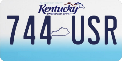 KY license plate 744USR